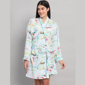 BRAND NEW Hand Block Print Bath Robe Beach Cover Up Night Gown Women Dress